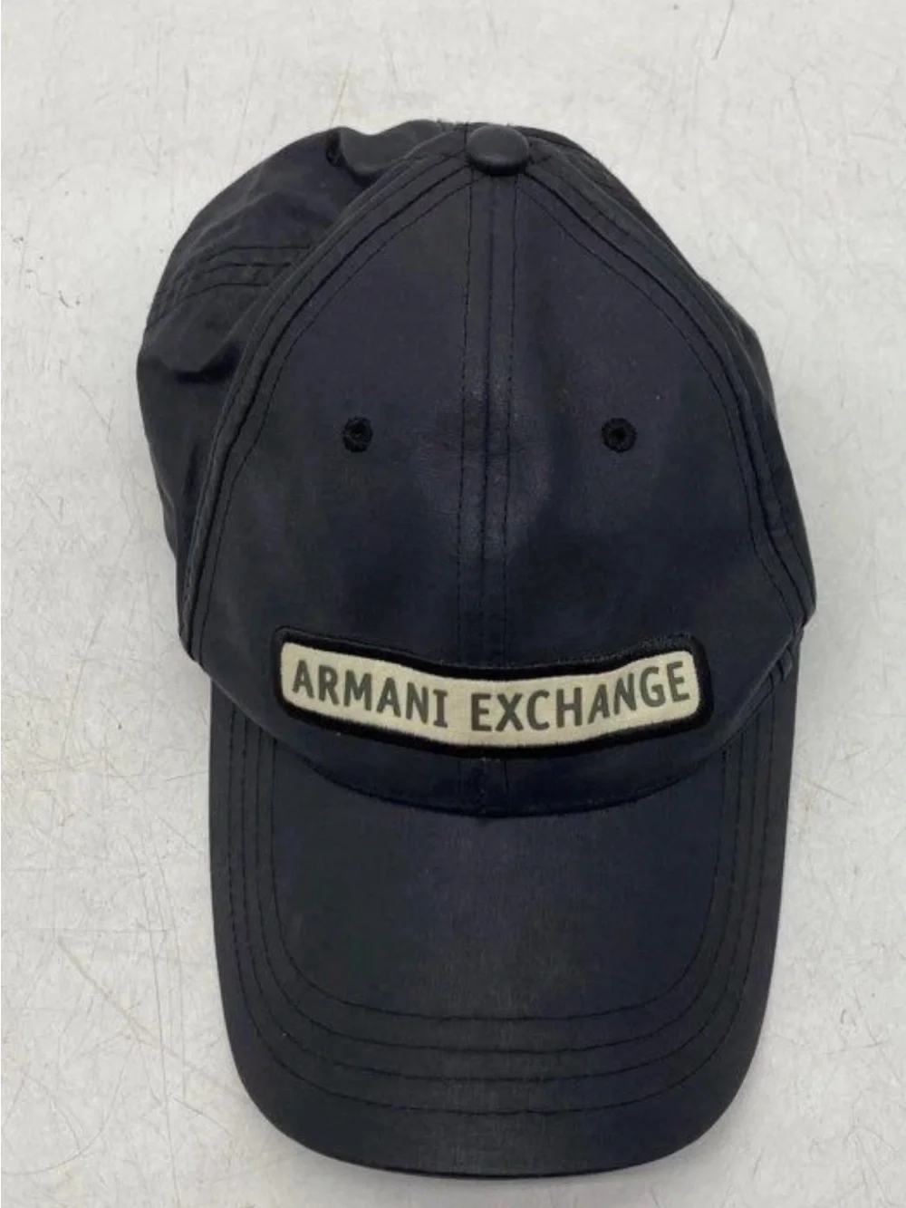 Armani Exchange Men's Black Logo adjustable strap Baseball Cap